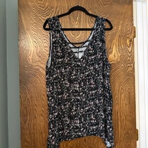 Maurices Black and White Asymmetrical Tank Top
